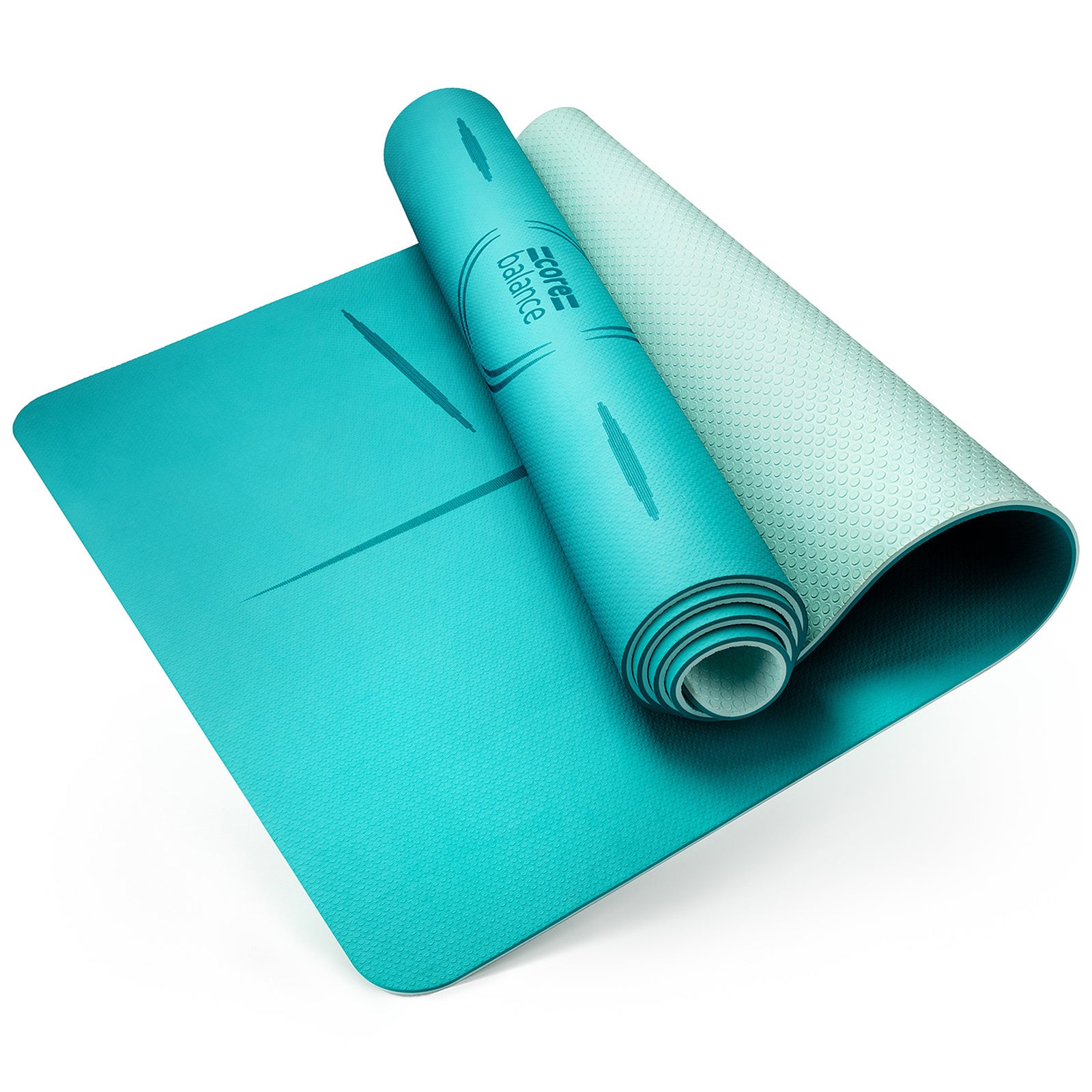 TPE Yoga Alignment Mat | L183cm x W65cm | Core Balance