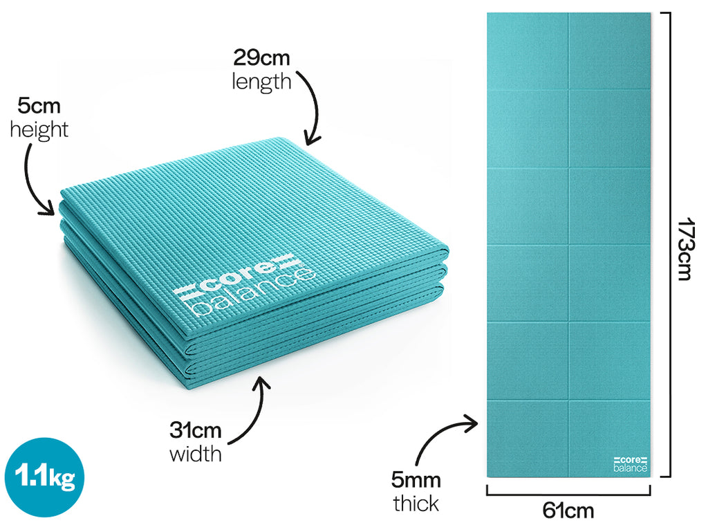 Foldable PVC Travel Yoga Mat dimension image