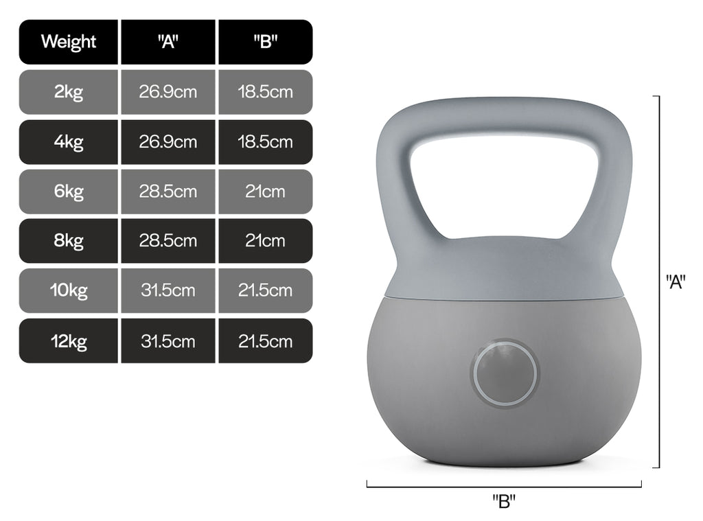 PVC Soft Kettlebell dimension image